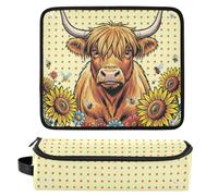 Yuiboo Sac de rangement pour outils de cheveux chauds avec tapis résistant | Résistant à la déchirure, portable, fermeture éclair, avec boucle de suspension, essentiels de voyage, convient au fer plat