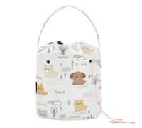 Yuiboo Simple Safaris Sac à crochet avec trous Sac de voyage pour outils de tricot Accessoires de crochet