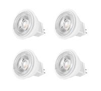 YUIIP 4W MR11 Ampoule LED AC/DC 12V Blanc Chaud 3000K Equivaut à Ampoule Halogène 35W, Angle de Faisceau de 38°, Ampoule Réflecteur, Lot de 4