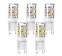 YUIIP Ampoules LED G9 2W, Équivalent à une Halogène de 20W-25W, 4000K Blanc Neutre, Angle de Diffusion 360°, Culot G9, AC 220-240V, CRI > 85, Faible Consommation, Non Dimmable, Lot de 5