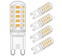 YUIIP Ampoules LED G9 5W Dimmer 2700K Blanc Chaud, Remplaçant Halogène 40W/50W, Culot G9 Standard, 360° Angle d'Éclairage, AC 220-240V, Idéales pour Plafonnier, Cuisine, Chambre, Salon, Pack de 4