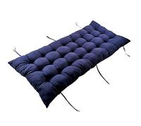 Yuing Coussin de banc de jardin 2 à 3 places avec attaches de fixation, épais et confortable pour mobilier d'intérieur et d'extérieur - 53 x 170 cm - Bleu
