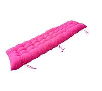Yuing Coussin de banc de jardin avec attaches, coussin épais pour chaise à bascule 2-3 places, coussin de siège de banc confortable pour mobilier intérieur et extérieur 48x120cm Rose