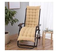 Yuing Coussins de chaise longue antidérapants doux pour jardin ou terrasse - Coussins rectangulaires épais et durables rembourrés assise - Chaise longue (chaise non incluse) - 53 x 155 cm - Beige