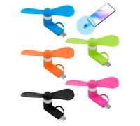 Yuio 5 Pcs 2 In 1 Mini Ventilateurs USB, Portable Petit Ventilateur Universel, Ventilateur Silencieux pour appareils d'été Mini ventilateur pour port Micro USB Type C pour Téléphone Portable Tablette