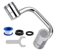Yuio Robinet à Rallonge Rotatif Multifonctionnel, 1080° Aérateur de robinet, Mousseur Robinet avec Deux Méthodes, Aerateur Universels Robinet Economie d'eau Pour Robinets de Cuisine et Salle de Bain