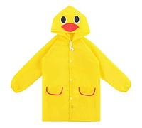 YUIP Poncho de Pluie pour Les Enfants, Coupe Vent Blouson Bébé Veste Imperméable Enfants Bébé Cape de Pluie Motif Canard Dessin Animé Mignon Manteau Imperméable avec Capuche Raincoat 5-7 Ans