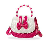 YUIP Sac à Main Petite Fille Sac à Bandoulière Mignon, Sac a Main Petite Épaule Sac Bandoulière en Cuir PU Enfant Fille pour Les Petites Filles Habille et Joue Un Rôle, Rose Rouge