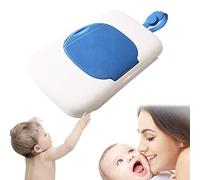YUIP Wet Wipes Box Distributeur de lingettes pour bébé Infantile Réutilisable Landau Lingettes Boîte Pratique Tissu Cas Pour Voyage,Bleu