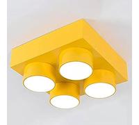 YUISLE Bloc de construction Plafonnier de salle de jeux, luminaire métallique à encastrer pour enfants LED Plafonnier créatif moderne Éclairage suspendu pour chambre d'enfant