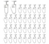Yuiturt 100 Pcs Coulissant Crochet de Rideau Rail Glisseur en Plastique, Crochets Coulissants Adapté aux Rideaux Glissants et Rideau de Douche, Compatible Tous Rails Métal et Plastique