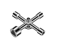 Yuiturt Clé Triangle Universelle 4 Voies 5 Tailles 5/8/9/10/13mm,Clé Multifonction pour Boîte,Électrique Compteur Gaz Eau Armoire Technique Clés à Triangle pour Ouverture Coffret Radiateur