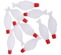 Yuiturt Lot de 10 bouteilles de sauce soja en forme de poisson de 4 ml, mini conteneurs à sushis pour Bento, Onigiri et Sashimi, distributeurs d'assaisonnement étanches avec brosse