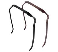 Yuiturt Lot de 2 bandeaux carrés pour cheveux bouclés et épais, invisibles style lunettes de soleil, bandeaux unisexes en plastique pour femmes et hommes (noir + marron) - Outil de fixation de