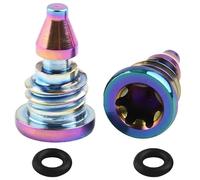 Yuiturt Lot de 2 vis de purge pour levier de frein de vélo | Pour Magura MT2 MT4 MT5 MT7 MT8 VTT Frein à disque en alliage de titane Vis de purge Schra avec joint torique