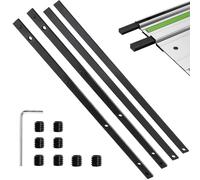 Yuiturt Rail de Guidage pour Makita Kit, 4Pcs Guide Rail Compatible pour Festool und pour Makita, Connecteur de Rail de Rideau