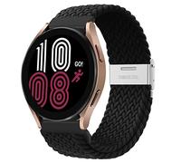 YuiYuKa Solo Loop Tressée compatible avec Samsung Galaxy Watch 7 6 5 4 FE 40mm 44mm/5Pro 45mm/Watch 6&4 Classic 43mm 47mm 42mm 46mm/Watch 3 41mm/Active 2 40mm 44mm/Active,Bracelet en nylon élastique