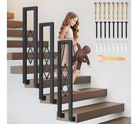YUJEYHD Main Courante pour Escaliers Intérieurs, Rampe Escalier en Forme de U, Montage latéral Garde Corps Escalier en Métal pour Villas, Balcons, Couloirs, Nordique Moderne(Size:90cm,Color:Noir)