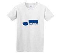 YUJIAN FLOSS Blue Note Records Logo Jazz Casual Round Neck T Shirt White S