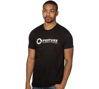 YUJIAN FLOSS Men's Portal 2 Aperture Laboratories Logo T Shirt Black XL