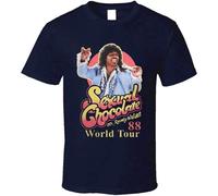 YUJIAN FLOSS Sexual Chocolate 88' World Tour Randy Watson Eddie Murphy Movie T Shirt Navy M