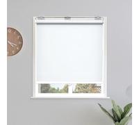 YUJIANHUAA Store Enrouleur Pare-Soleil,Store Enrouleur Occultant,Stores Enrouleurs Rétractables Automatiques avec Système De Ressorts,pour Maison Et Bureau,sans Perçage (120cm x 150cm,White)