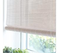 YUJIANHUAA Stores à Enrouleur en Bambou Blanc,Store Enrouleur Bambou Naturel,Stores À Rouleaux Romains,Stores Naturels Semi-Ombragés pour Extérieur/Pergola,Naturel (100x150cm/39x59in)