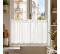 Yujiao Mao Brise Bise Cuisine, Blanc, Feuilles, Lot de 2, LxH 90x45 cm