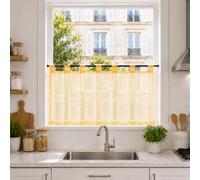 Yujiao Mao Rideau Brise-Bise Jaune Transparent, 1 Panneau, 60 × 120 cm