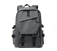 YUJIEBB Ce sac à dos simple de couleur unie a une grande capacité et est idéal pour les déplacements, aller à l'école, travailler et sortir., gris, 15"