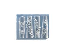 YUJIEBB Mini moule en silicone Motif papillon Fleur Art Décorations Design Fleur Coquillage Plaque de stamping Manucure