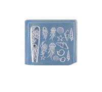 YUJIEBB Mini moule en silicone Motif papillon Fleur Art Décorations Design Fleur Coquillage Plaque de stamping Manucure