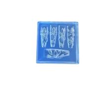 YUJIEBB Moule en silicone incurvé en forme de bouquet de tulipes pour décoration d'ongles Motif pétales de fleur de lys