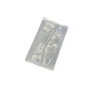 YUJIEBB Moule en silicone incurvé en forme de bouquet de tulipes pour décoration d'ongles Motif pétales de fleur de lys