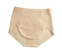 YUJIEBB Sous-vêtements taille haute sans couture pour femme Contrôle du ventre Culotte galbante en maille respirante Culotte de contrôle de l'abdomen, chair, L