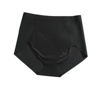 YUJIEBB Sous-vêtements taille haute sans couture pour femme Contrôle du ventre Culotte galbante en maille respirante Culotte de contrôle de l'abdomen, Noir , M