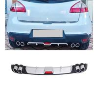 YujieNB Lèvre de Becquet de Diffuseur de Pare-Chocs Arrière de Voiture pour Renault Megane 3,séparateur de Lame de Becquet de Kit de Carrosserie,A-Silver