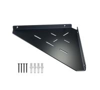 YUjieSTC Étagères flottantes d'angle en alliage d'aluminium de 3 mm d'épaisseur, très résistantes à la rouille, pour salle de bain, cuisine, chambre à coucher, décoration moderne industrielle (noir