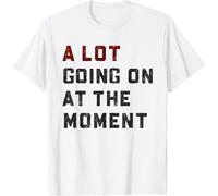 YUJINGG A Lot Going on at The Moment T-shirt graphique à manches courtes Imprimé lettre, blanc, XS