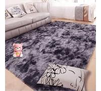 YUJINLIU Grand Tapis Salon 90 x 210 cm Intérieur Moelleux Épais Tapis Rectangulaire Doux Au Toucher Facile à Nettoyer pour Salon, Canapé Natte, Chambres d'enfant, Gris Foncé