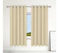 YUJINLIU Rideau Occultant - Rideau 600 x 225 cm Thermique Isolant Anti Chaleur Rideaux Oeillets Salon Installation Facile pour Salon Chambre, Couleur Crème