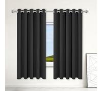 YUJINLIU Rideau Occultant - Rideau 800 x 260 cm Thermique Isolant Anti Chaleur Rideaux Oeillets Salon Installation Facile pour Salon Chambre, Noir
