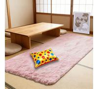 YUJINLIU Tapis de Chambre Doux 230 x 290 cm Intérieur Moelleux Épais Moderne Longs Tapismoquette Chambre Extra Large pour Salon Canapé Natte, Rose Clair