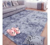 YUJINLIU Tapis de Salon 130 x 320 cm Uni Brillant Douillet Moquette Chambre Ne Perd Pas Ses Poils pour Décoration de Salon, Chambre à Coucher, d'enfant, Gris Clair