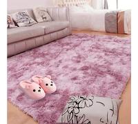 YUJINLIU Tapis de Salon 260 x 300 cm Uni Brillant Douillet Moquette Chambre Ne Perd Pas Ses Poils pour Décoration de Salon, Chambre à Coucher, d'enfant, Rose Pourpre