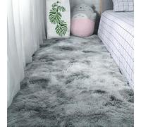 YUJINLIU Tapis Moelleux Chambre 110 x 200 cm à Poils Longs, Lavable, Antidérapant, Moderne, Moelleux Tapis Rectangulaire Doux Au Toucher Décoration Chambre Bébé Pépinière Dortoir, Gris Clair