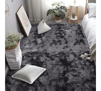 YUJINLIU Tapis Moelleux Chambre 230 x 240 cm Pelucheux Salon Tapis Décoratif Extra Large de Chambre et Salon Antidérapant Décoration Intérieure, Gris Foncé