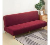 YUJOQUP Housse de Canapé Clic Clac Extensible 3 Places, Couverture de Canapé Élastique Tout Couvert, Protection Canape sans Bras pour Canapé-lit(Size:L (195-210cm),Color:C-WineRouge)