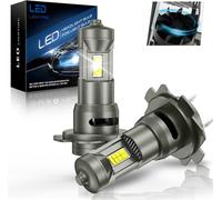 Yujtg-Ampoules H7 Led 20000lm 100w Phare Avec Ventilateur Silencieux, Efficacité Energétique Led H7 Ampoule De Voiture, 1:1 Remplace Lampes Halogènes, Dc12-18v,Set De 2