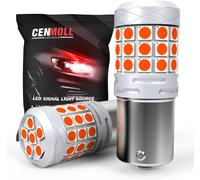Yujtg-Bau15s 581 Py21w Ampoule De Voiture Rouge, Super Lumineux 40w 2000lm 12v-24v Ry10w 581 Py21w Ampoule Led Canbus Sans Erreur Pour Feu De Stationnement De Recul Feu De Frein Arrière, Pack De 2